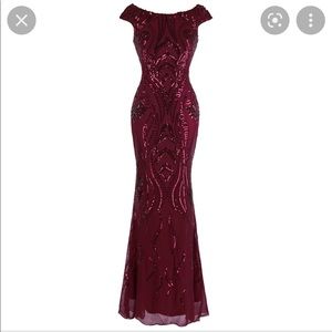 Beautiful full length sequins gown.